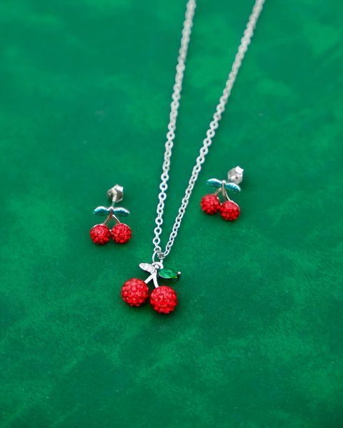 Сережки-пусети срібні Cherry фото