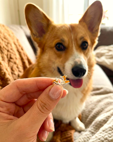 Каблучка срібна Corgi фото