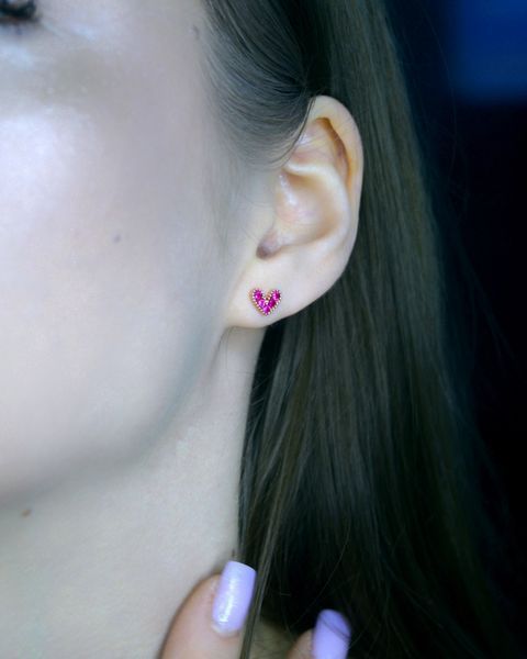 Сережки-пусети срібні Mon C&oelig;ur фото